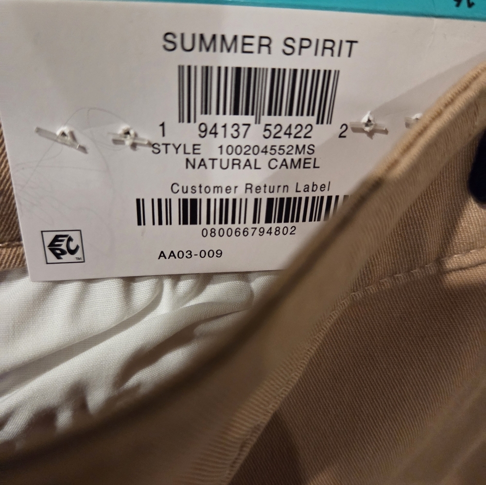 STYLE & CO WOMEN'S CROPPED WIDE LEG PANTS IN NATURAL CAMEL SZ 14 & 16 NWT - Picture 9 of 9